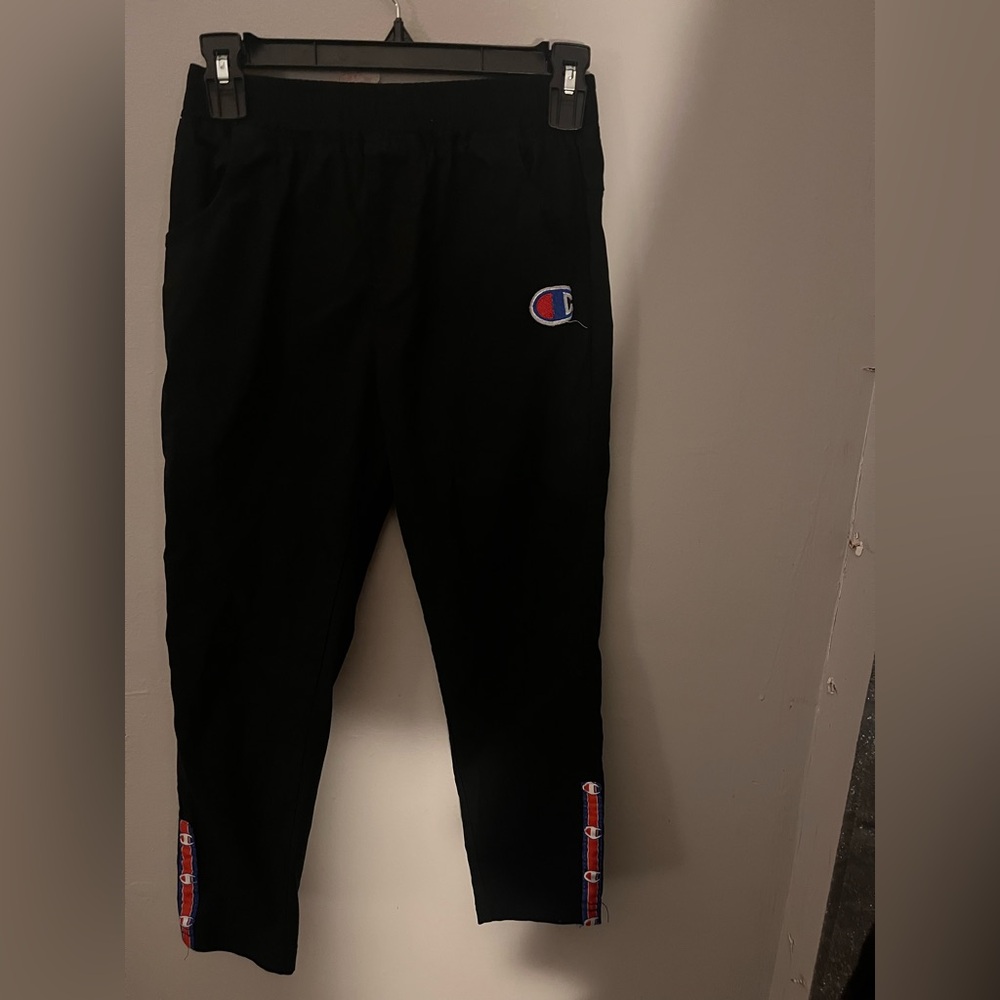 Champion Black Capri Joggers with Logo